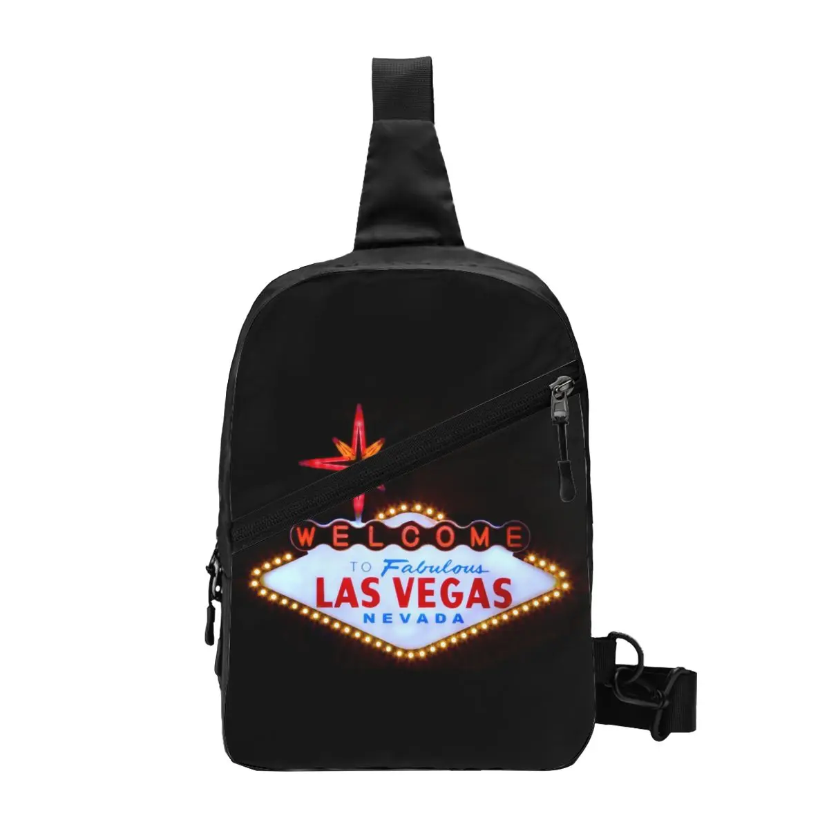 

Poker Heaven Chest Bag Welcome to Las Vegas Outdoor Shoulder Bags Male Sport Custom Cute Handbags