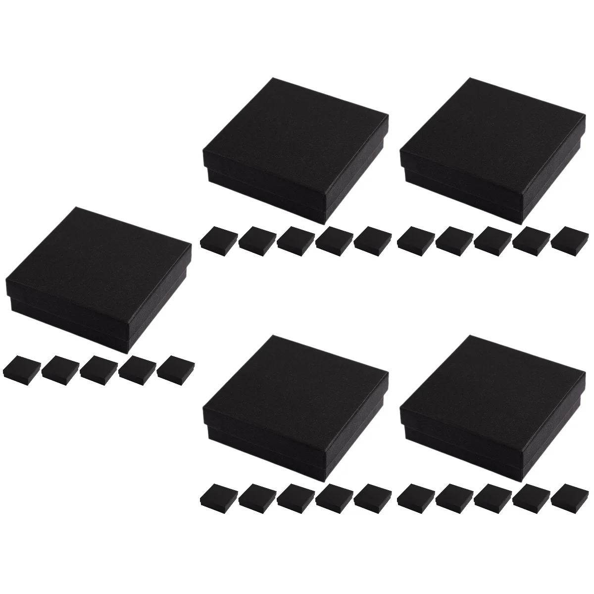 

30 pcs Portable Ring Necklace Gift Box Jewelry Packing Box Earring Gift Storage Box With Sponge Liner