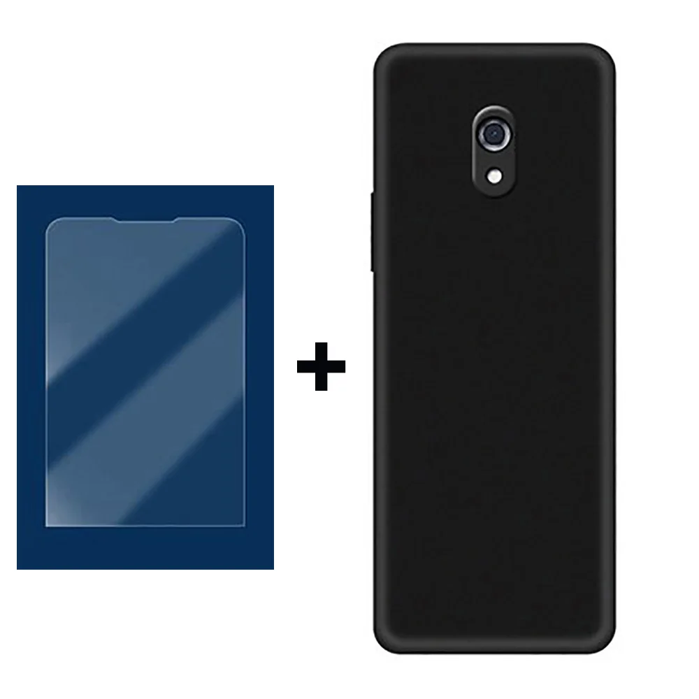

2 in1 Tempered Glass + Case For Xiaomi Qin F22 Pro TPU Soft Silicone Case Qin F22Pro Protective Phone Case F 22 Pro Back Cover