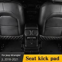 seat kick pad for jeep wrangler jl 2018 2021 pu wear resistant and waterproof backrest dirt resistant protective accessories
