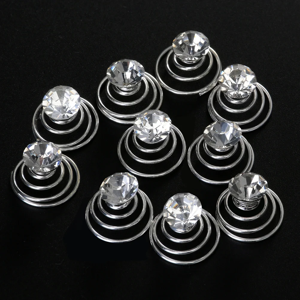 

Hair Spiralclips Coil Swirl Forrhinestones Accessoriespin Bun Women Spirals Wedding Tools Styles Rhinestone Pearl Crystals Stick