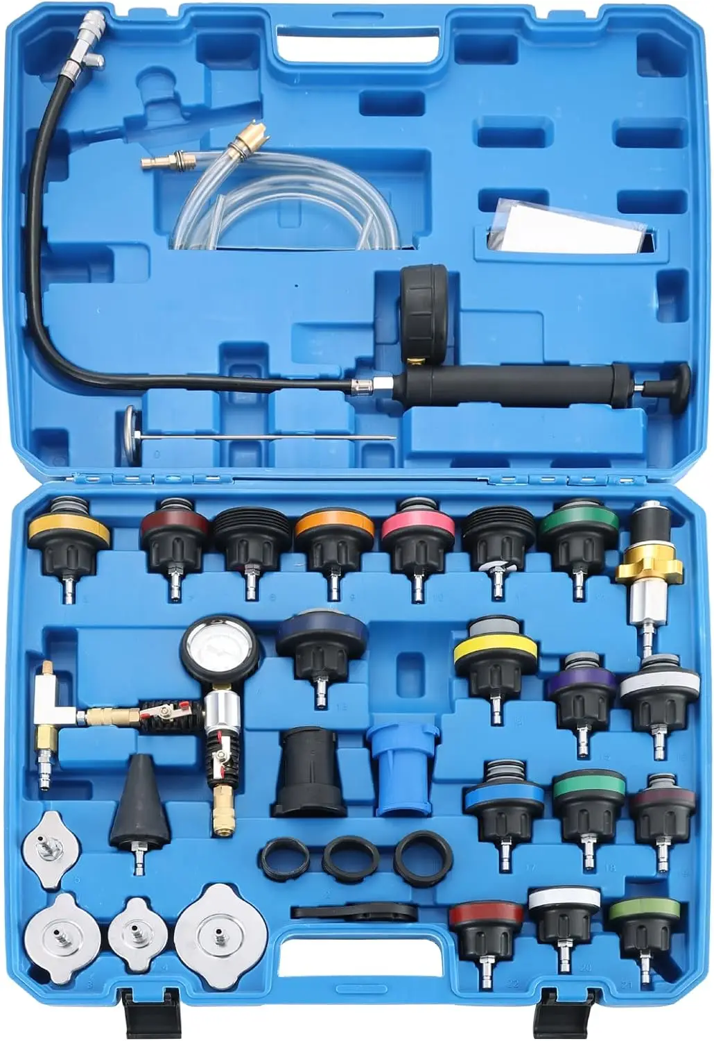 

Coolant System Pressure Tester Kit | Radiator Pressure Tester Kit Vacuum Tester Automotive for Radiator Leak Test & Coolant