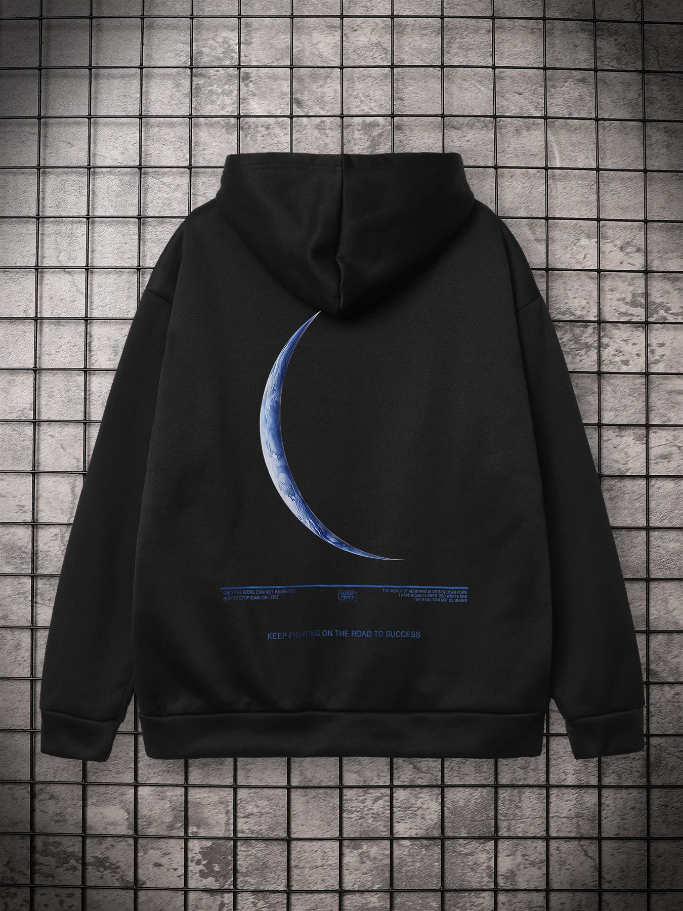 

Sycpman New Moon Printed Hoodies for Men Autumn and Winter Couple Loose Pullover Women's Casual Hoodie Top Sweatshirt