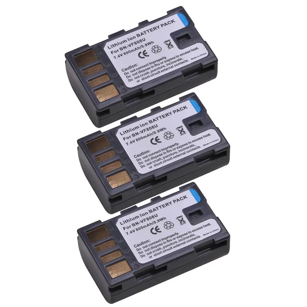 Батарея PowerTrust BN-VF808U Bateria VF8008 Battery+Charger for JVC GZ-MG575 GZ-MG555 GR-D740 GR-D745 GR-D750 GZ-MG130 GZ-MG135 GZ-MG255