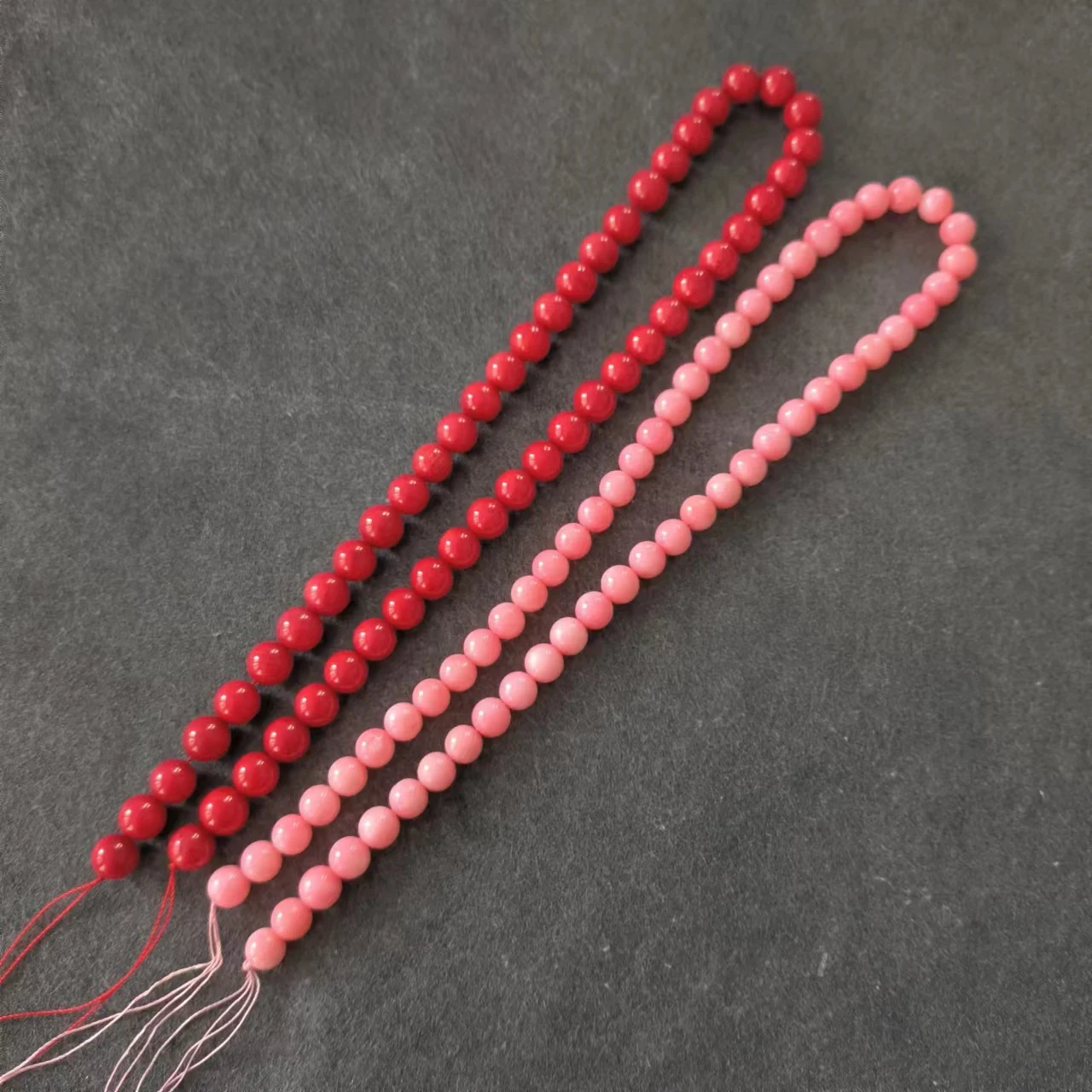 

1pcs/lot Natural Sea Bamboo Shanshan Pink Red Beads Round Beads Long String Beads Loose beads wholesale Making Bracelet Necklace
