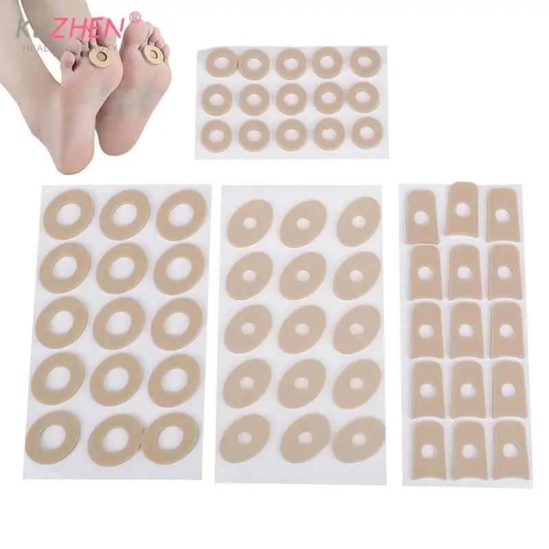 

1Sheet 4 Types Callus Cushions Shoes Heel Pad Foam Round Toe Foot Corn Bunion Protectors Pads 4 Types Feet Corn Removal
