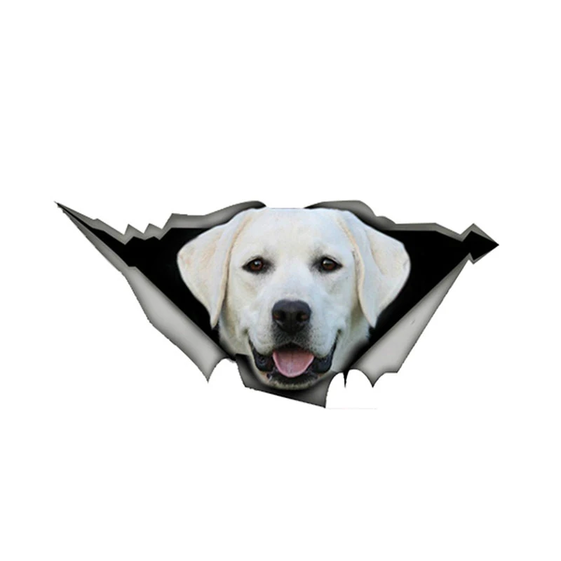 

V124# Car Sticker White Labrador Waterproof Vinyl Decal Car Accessories Pegatinas Para Coche DIY Car Styling