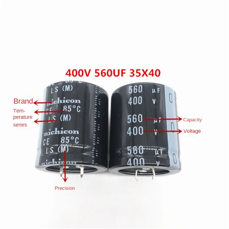 1 шт. 400V560UF 35X40 nichicon электролитический конденсатор 560UF 400V 35*40 импортный.