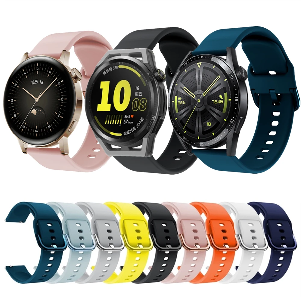 

Silicone Strap For HUAWEI Watch GT Runner GT3 42mm 46mm GT2 Pro Sport Bracelet For Honor Watch GS 3 Magic2 Watchband Accessories