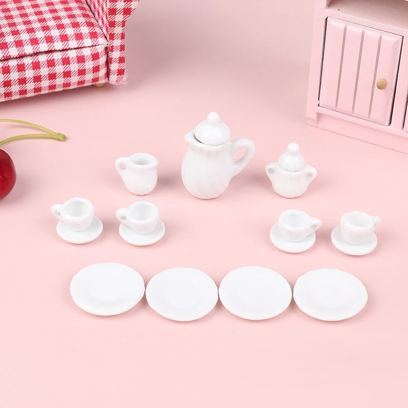 1 компл. 1:12 кукольный домик миниатюрный фарфоровый керамический набор чайных