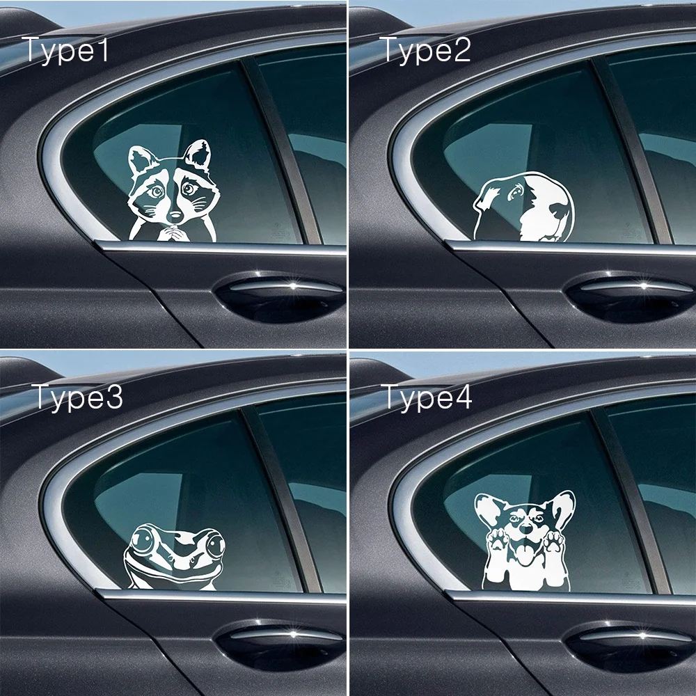 

WIRESTER 6 inch Clear Vinyl Decal Sticker Decoration for Car Window Common Raccoon Pembroke Welsh Corgi Dog Guinea Pig Pond Frog