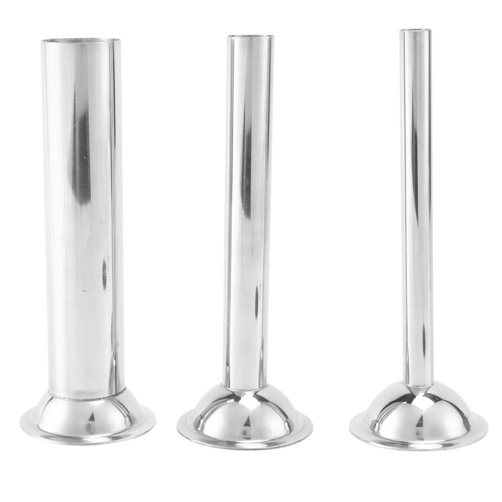 

4Pcs Stainless Steel Sausage Stuffer Filling Tubes Funnels Nozzles Spare Parts Filler Tube Base Diameter:58mm