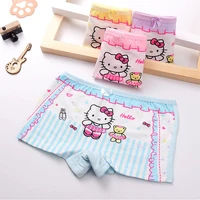 3pcs hello kitty kids girls underwear cartoon cute pattern printing cotton panties boxer shorts soft breathable baby underpants