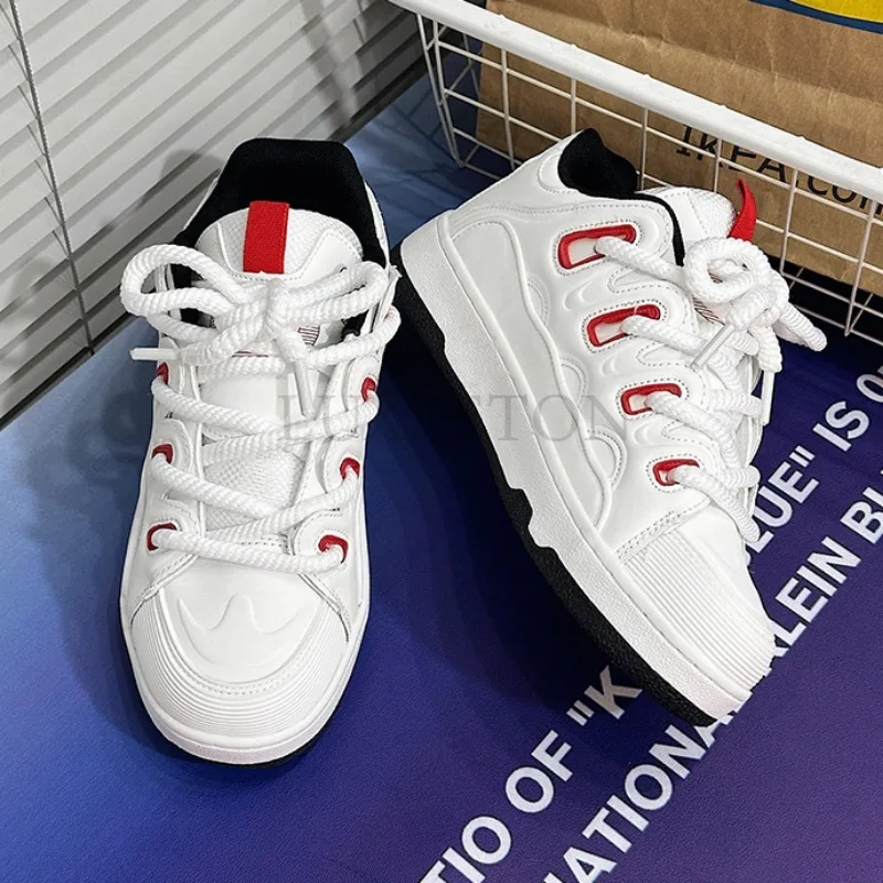 Обувь для скейтборда на толстой подошве с круглым носком обувь из дышащей сетки