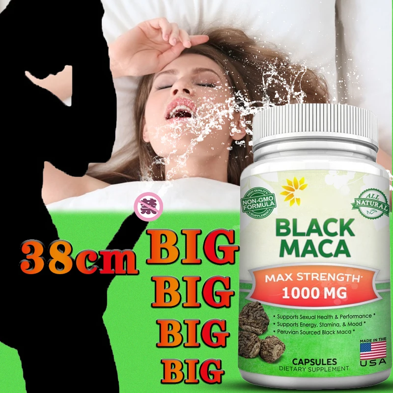 

Maximum Strength Male Enhancement Capsules, Black Maca Root 1000 Mg Maca Root Extract Supplement Per Serving