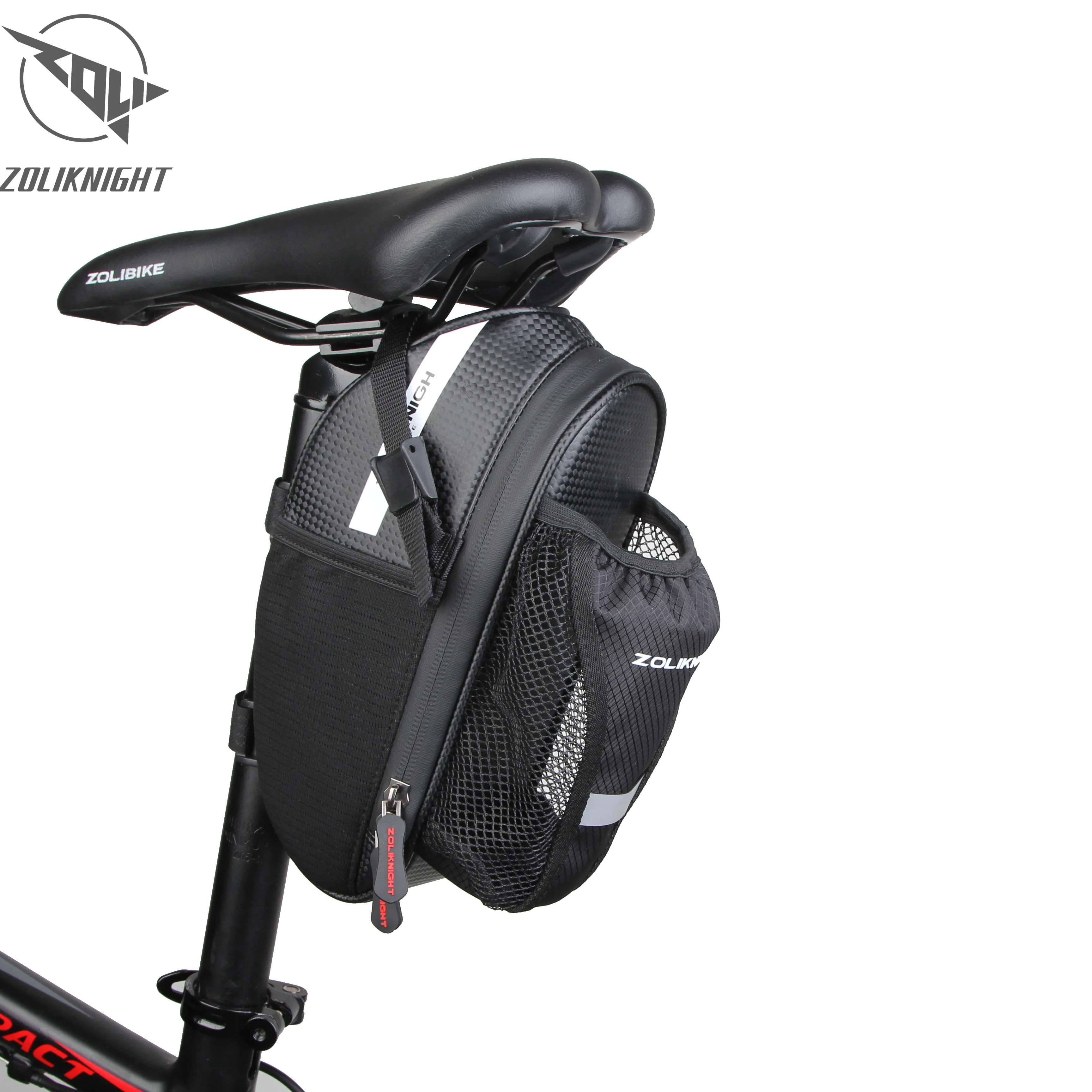 

Upgraded Version Bicycle Saddle Bag With Water Bottle Pocket PU bag MTB Waterproof Bike Rear Bags Cycling Rear Seat Tail Bag