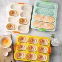 1pcs silicone mold bread wave baking mold nonstick cake baguette pans kitchen practical non stick diy tray tools 489 cavity