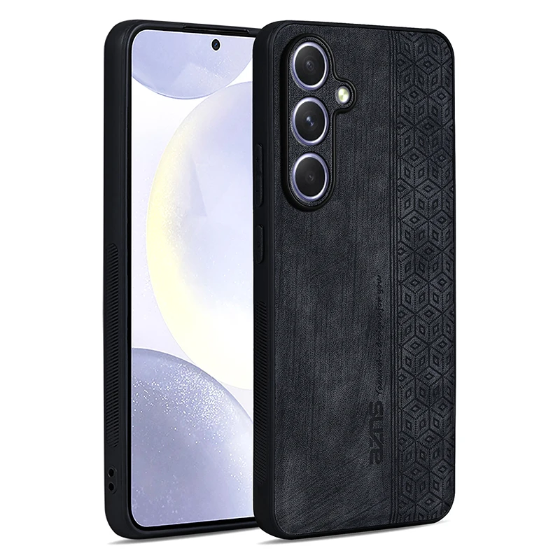 TUP + Роскошный ретро 3D тисненый кожаный чехол для Samsung Galaxy S25 бампер защиты от