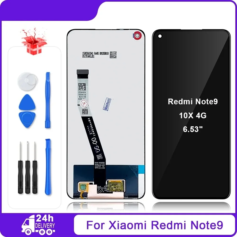 6 53-дюймовый IPS ЖК-дисплей Для Xiaomi Redmi Note 9 И 10X 4G С Емкостным Сенсорным Экраном
