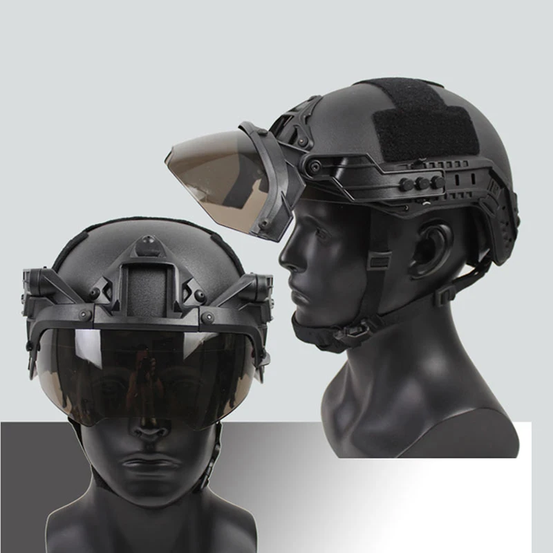 

Adjustable Tactical Helmet Flip Goggles Airsoft Paintball FAST Helmet Windproof Anti Fog CS Wargame Protection Goggles
