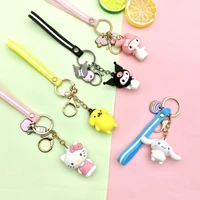 kawaii keychain kitty anime figure sanrio accessories %d0%b0%d0%bd%d0%b8%d0%bc%d0%b5 kuromi melody cinnamonroll pendant model cartoon toys for girls gift
