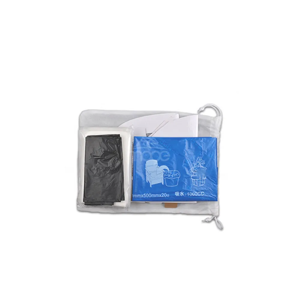

Foldable Toilet Outdoor Camping Adult Children Folding Portable Toilet Seat With Storage Absorbent Bag Plastic Cover Cloth