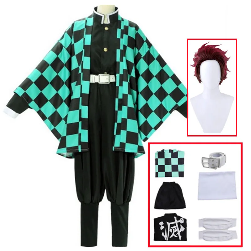 

Костюм-кимоно для косплея танджиро камадо из м/ф «рассекающий демонов»