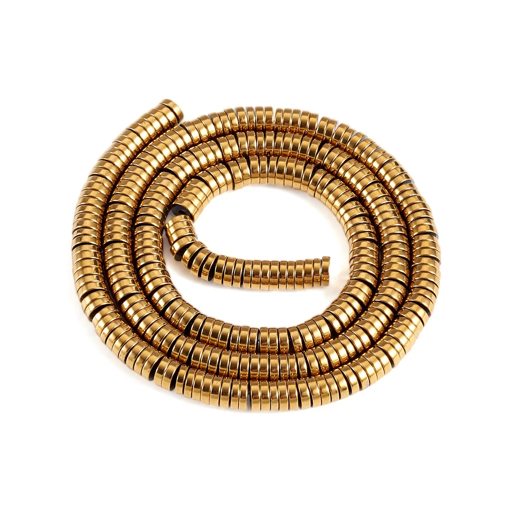 4x1 мм золотистые и Серебристые синтетические гематита бриллиантовые бусины