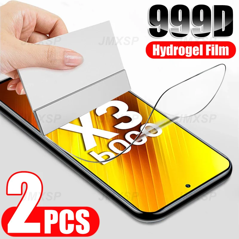 

Гидрогелевая пленка для Xiaomi Poco X3 F2 M2 M3 M4 Pro, Защитная пленка для экрана Xiaomi Poco X3 F3 GT X4 NFC F1 X2, 2 шт.