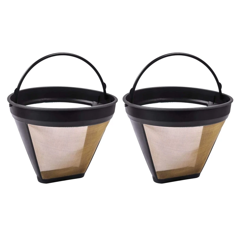 

2 Pcs Reusable Cone Style Replacement Coffee Filter Replaces Your Permanent Coffee Filter For Machines And Brewers