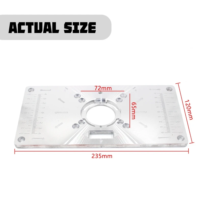 Aluminium Carpentry Router Table Insert Plate Multifunctional Woodworking Benches Trimming Machine | Инструменты