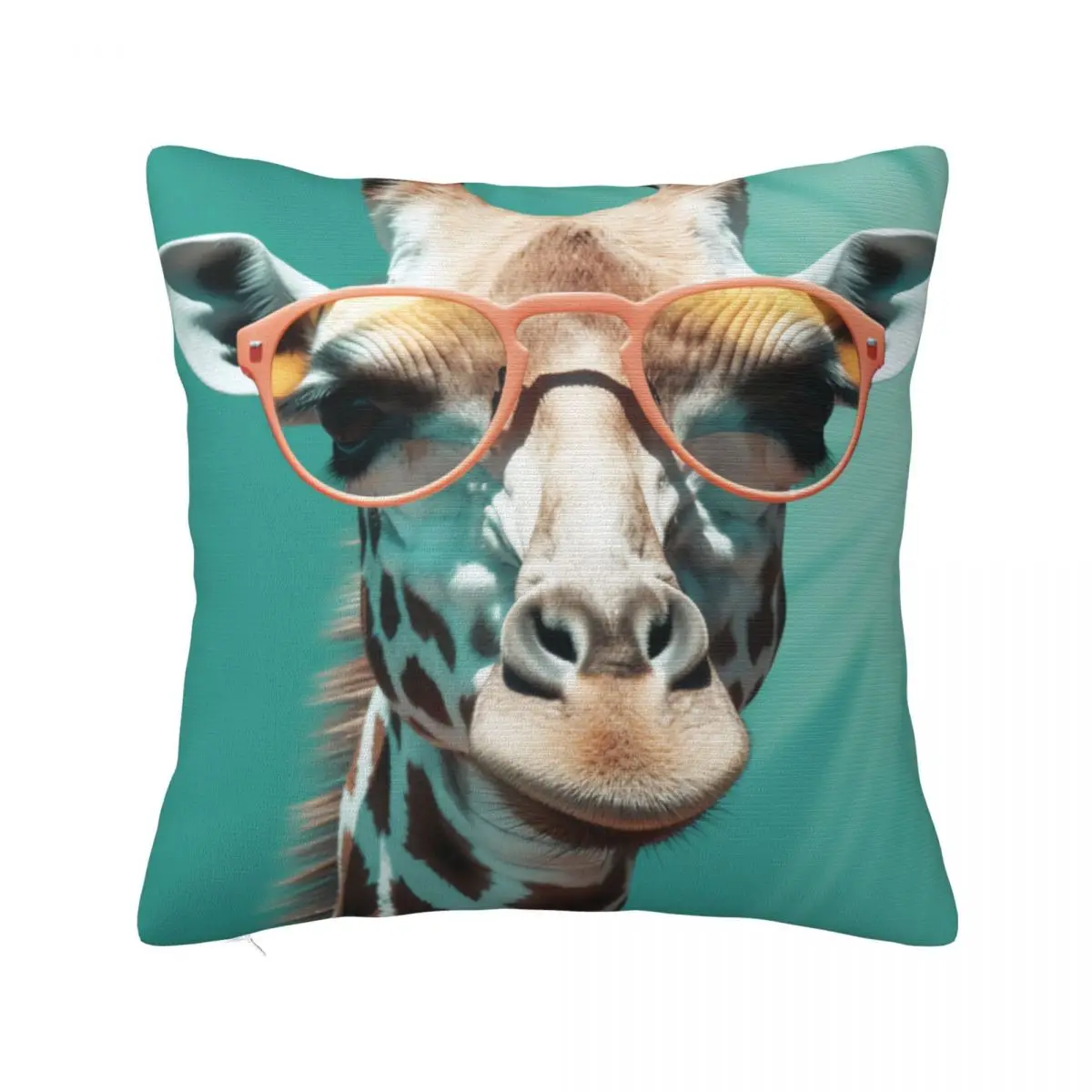 

Giraffe Pillow Case Graphic Illustration Sunglasses Soft Polyester Pillowcase Car Zipper Summer Cover