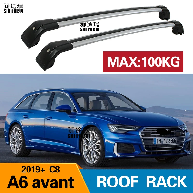 2Pcs Roof bars For Audi - A6 Avant (C8, 4A5) [2018-2023] Aluminum Alloy Side Bars Cross Rails Roof Rack Luggage Carrier