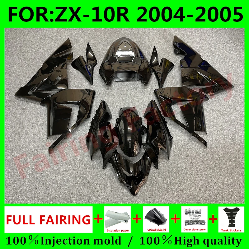 

Новинка Обтекатели из АБС-пластика для цельного мотоцикла, комплект обтекателей для ниндзя ZX-10R ZX10R zx 10r 2004 2005 04 05, полный обтекатель для кузов...