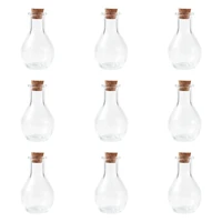 10pcs clear glass bottle for bead containers wishing bottle with cork stopper for wedding birthday party glass jars