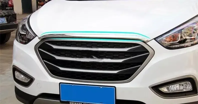 

Стайлинг автомобиля ABS пластик передняя крышка автомобиля накладка капота для Hyundai IX35 2010-2015