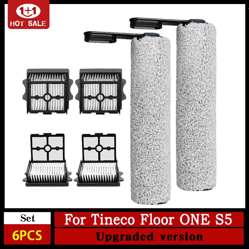 For Tineco Floor ONE S5 Cordless Wet Dry Vacuum Cleaner Set Replacement Brush Roller And Vacuum HEPA Filter Accessories