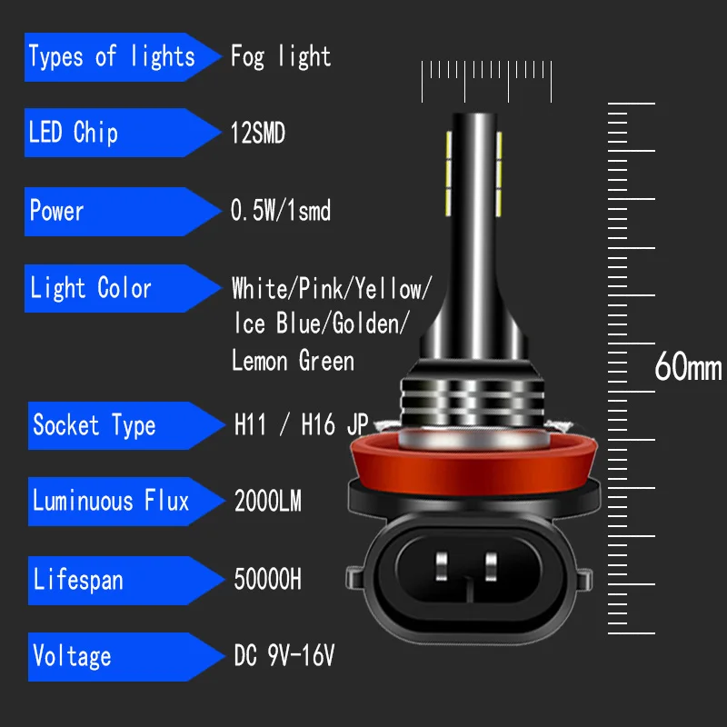 2pcs Car LED Fog Light Bulbs H8 H11 H16 JP For Suzuki Swift mk3 mk4 mk5 Grand Vitara Ignis Jimny Kizashi Alto Baleno Celerio SX4 |