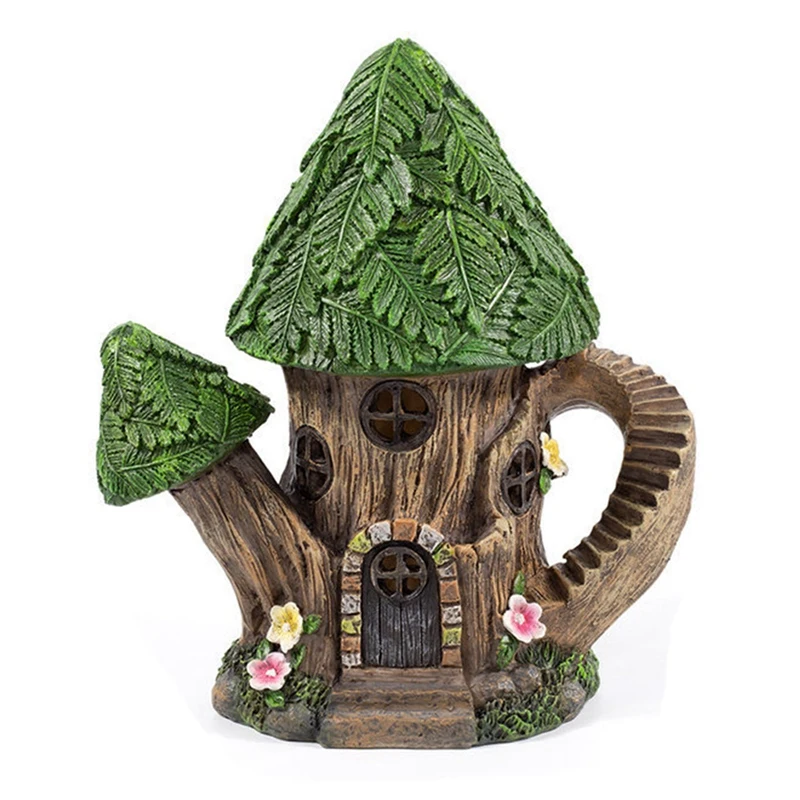 

Сказочный Садовый дом, садовая скульптура на солнечной батарее, уличный миниатюрный чайник, украшение для дома на дереве, лужайке, декорати...