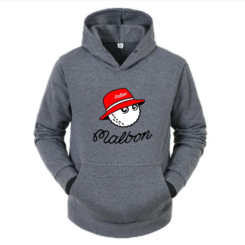Spring Autumn Elegant Fisherman Hat Print Hooded Sweater Street Men's Warm Pullover Sweater Long Hooded Sweater Long Sleeves