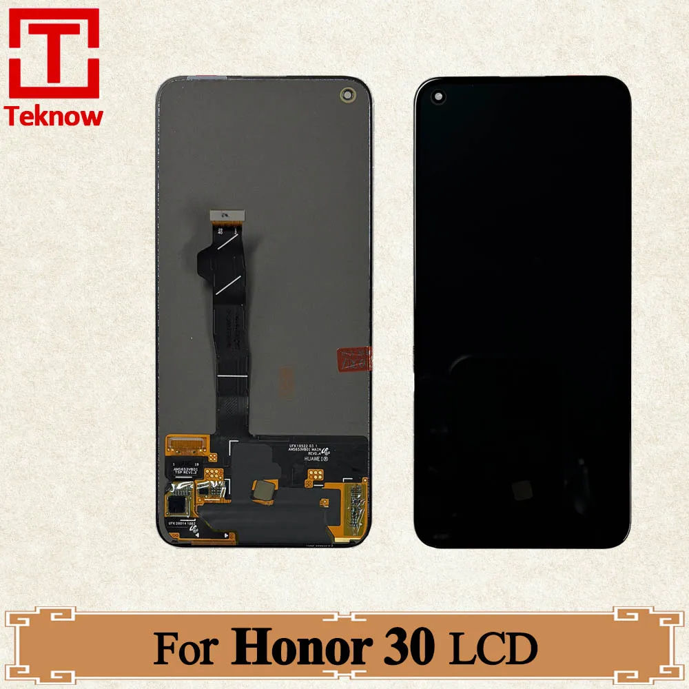 Фото Оригинальный ЖК-дисплей 6,53 дюйма для Huawei Honor 30, сенсорный экран BMH-AN10 в сборе, замена для Honor 30 BMH-AN20 №1