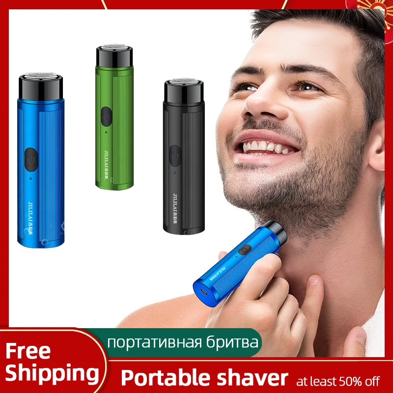 

Mini Electric Shaver Automatic Razor Trimmer Portable Beard Knife Safety Heads Shaving Machine Clipper Hair for Man Women