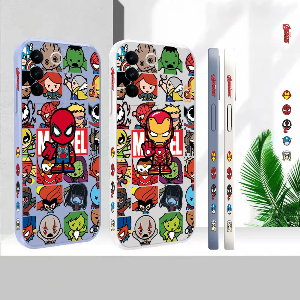 

Case For VIVO S16 S16E S15 S15E S12 S10 S10E S9 S9E S7 S6 S5 V23 V21 V20 V15 V23E S7T Pro Marvel Heros Spider-Man Iron Man Cover