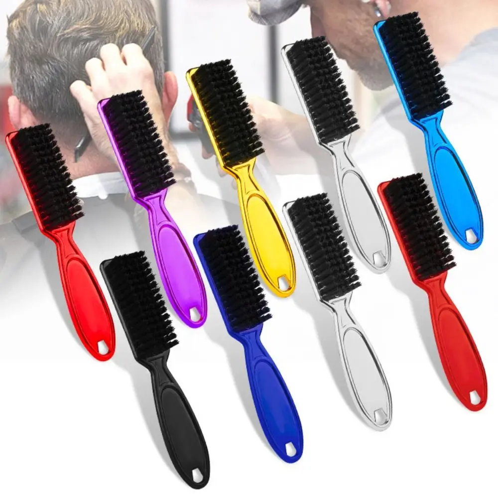 

Hot Sale Clipper Barber Comb Blade Comb Skin Fade Brush Soft Bristles Brush Men Oil Head Brush Scissors Cleaning Brush