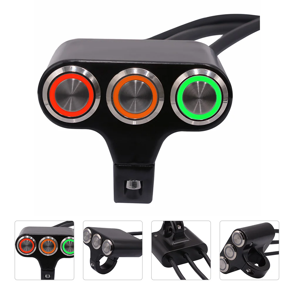 

Three-position Self-resetting Open Motorcycle Switch Headlight Supplies Car Accesories Electric
