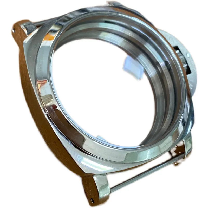 

New Watch Accessories 47mm Pam Polished 316l Stainless Steel Watch Case Suitable for Manual Eta6497/6498 Movement 2021