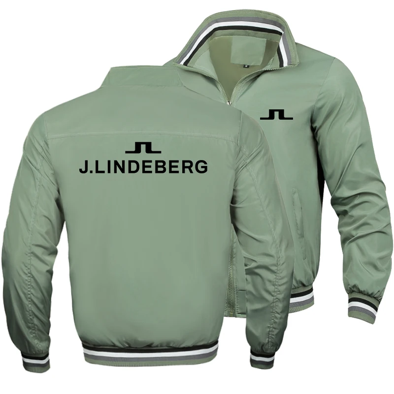 Golf Wear for Men J Lindeberg Golf Jackets Spring High Quality Men Fashion Casual Zipper Bomber Jacket Breathable Golf Clothing