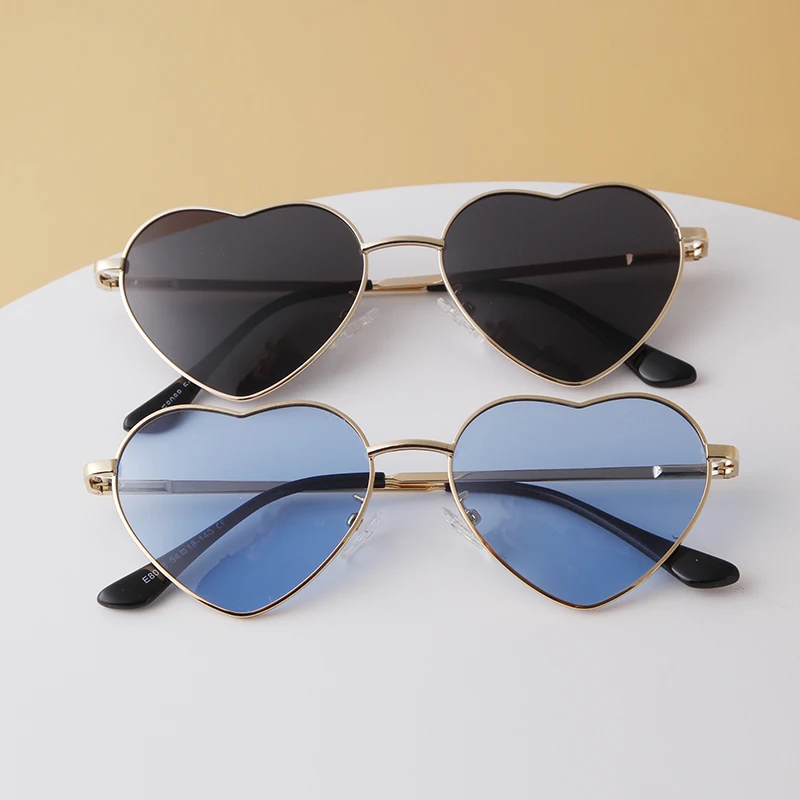 ZXIAC солнцезащитные очки с сердечком женские металлические линзы в металлической