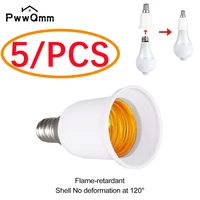 pwwqmm e14 to e27 lamp holder converter fireproof socket base converters 220v light bulb adapter conversion lighting accessories