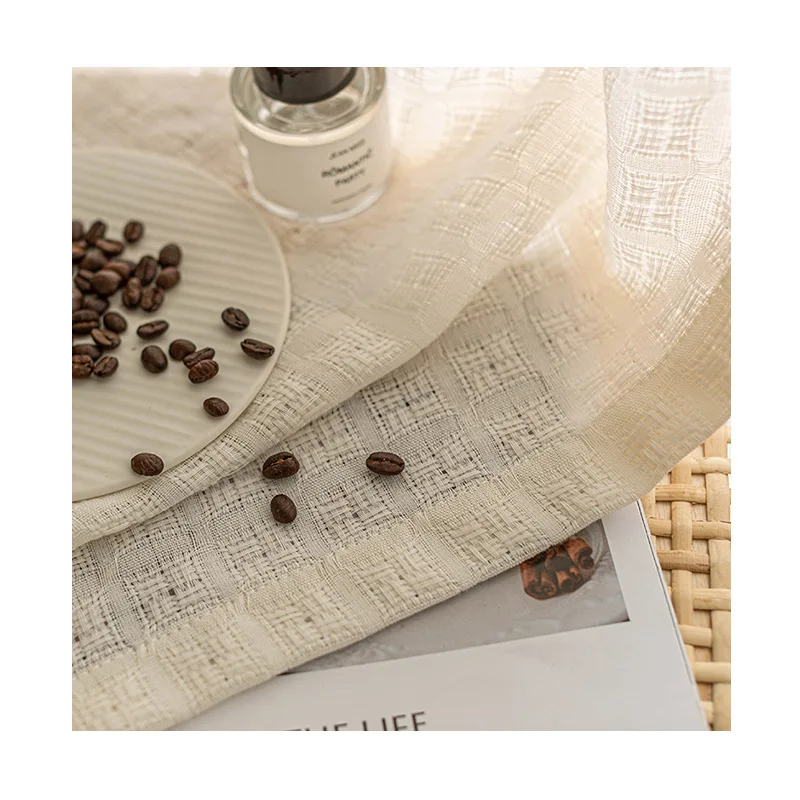 Японская марлевая цветная оконная занавеска Ins Wind Nordic